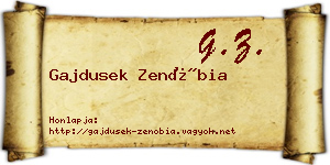 Gajdusek Zenóbia névjegykártya